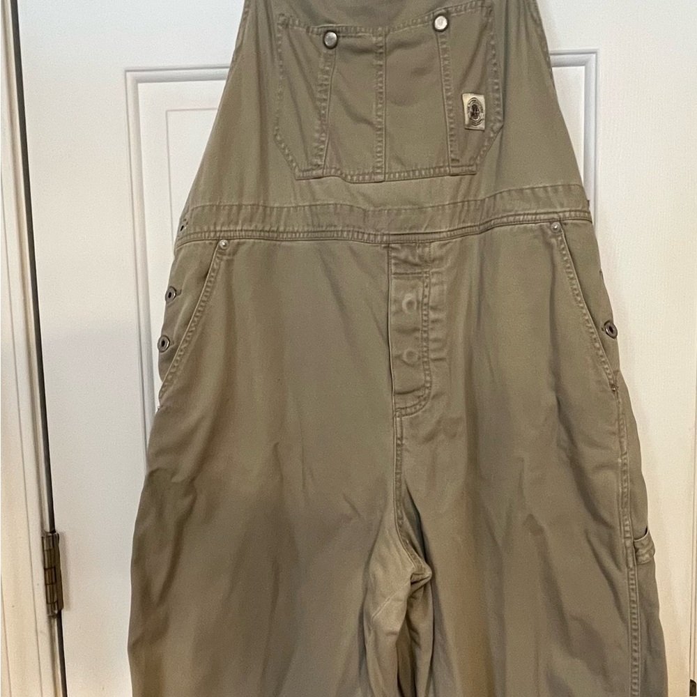 DKNY Khaki Utility Jumpsuit with Front Pocket Detail